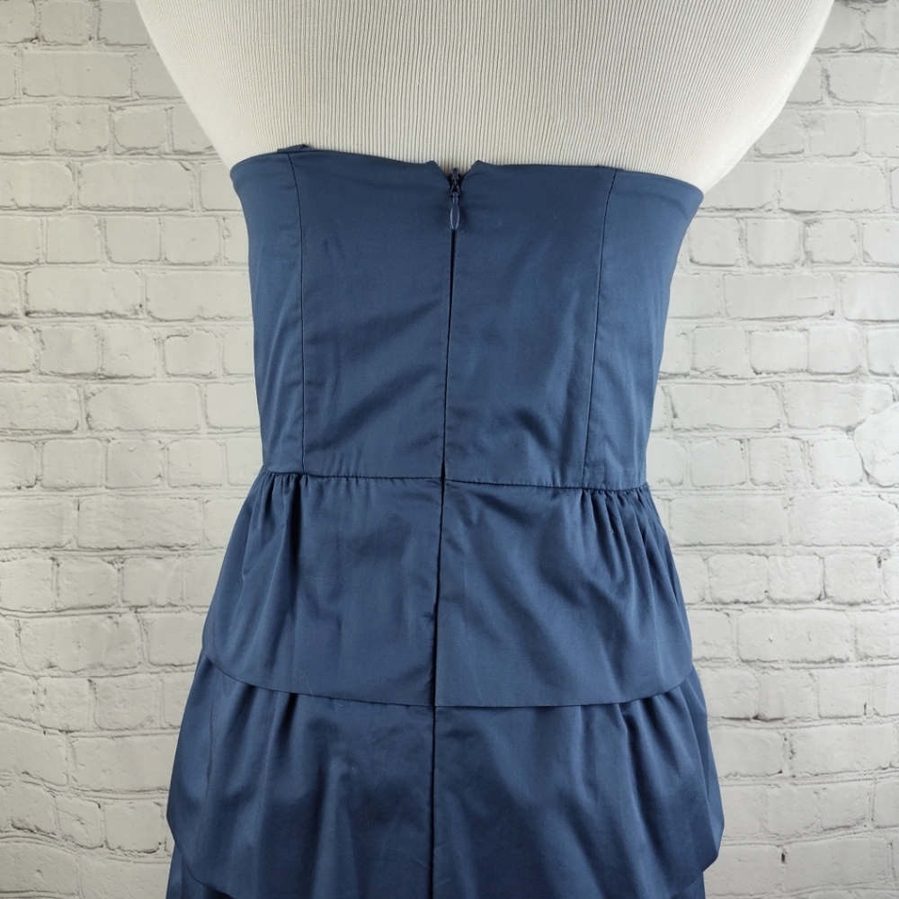 J. Crew Strapless Blue Dress 4 - Picture 6 of 10